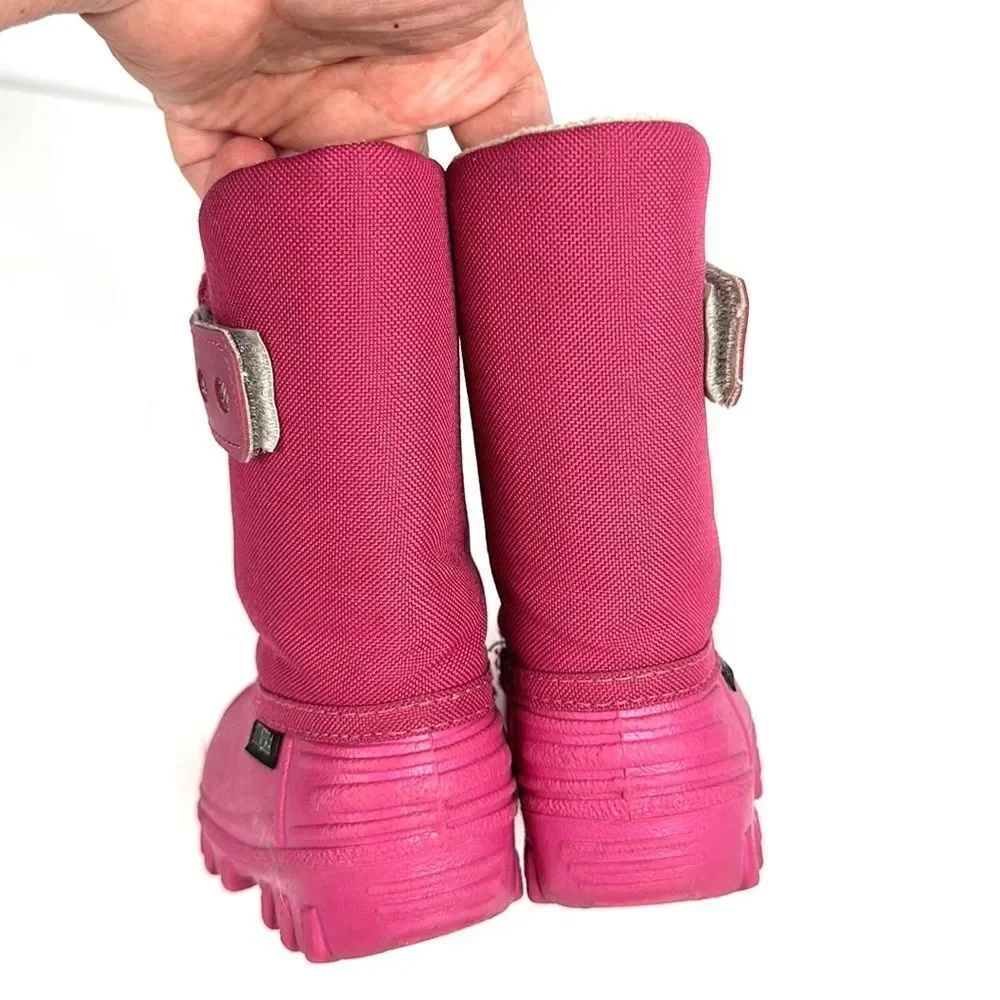 TUNDRA Teddy Baby Toddler Girl’s Pink Snow Winter Boots Canada size 5